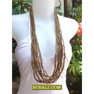 Lady Fashion Bead Necklace Long Seeds